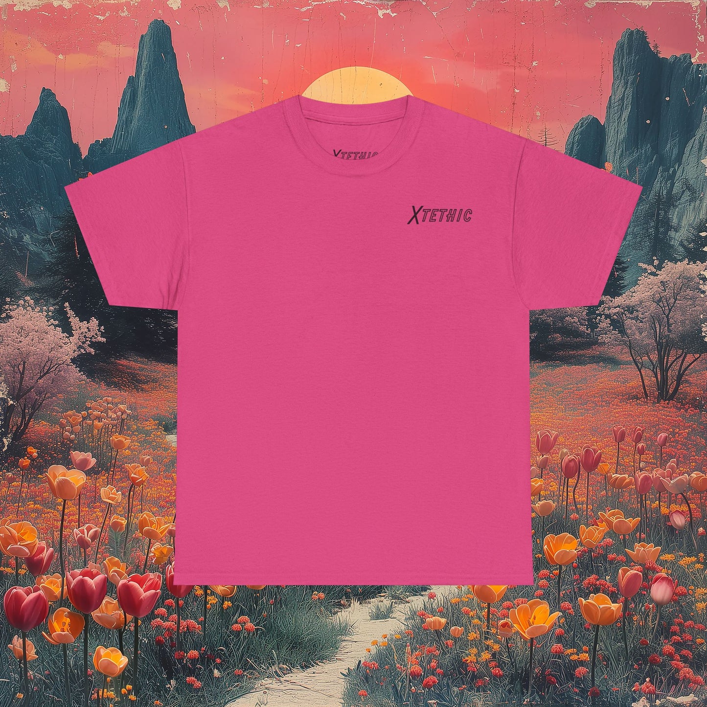Xtethic oversized T-shirt - TuliPink
